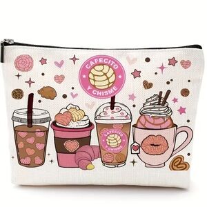 Cafecito y Chisme Coffee Themed Pouch
